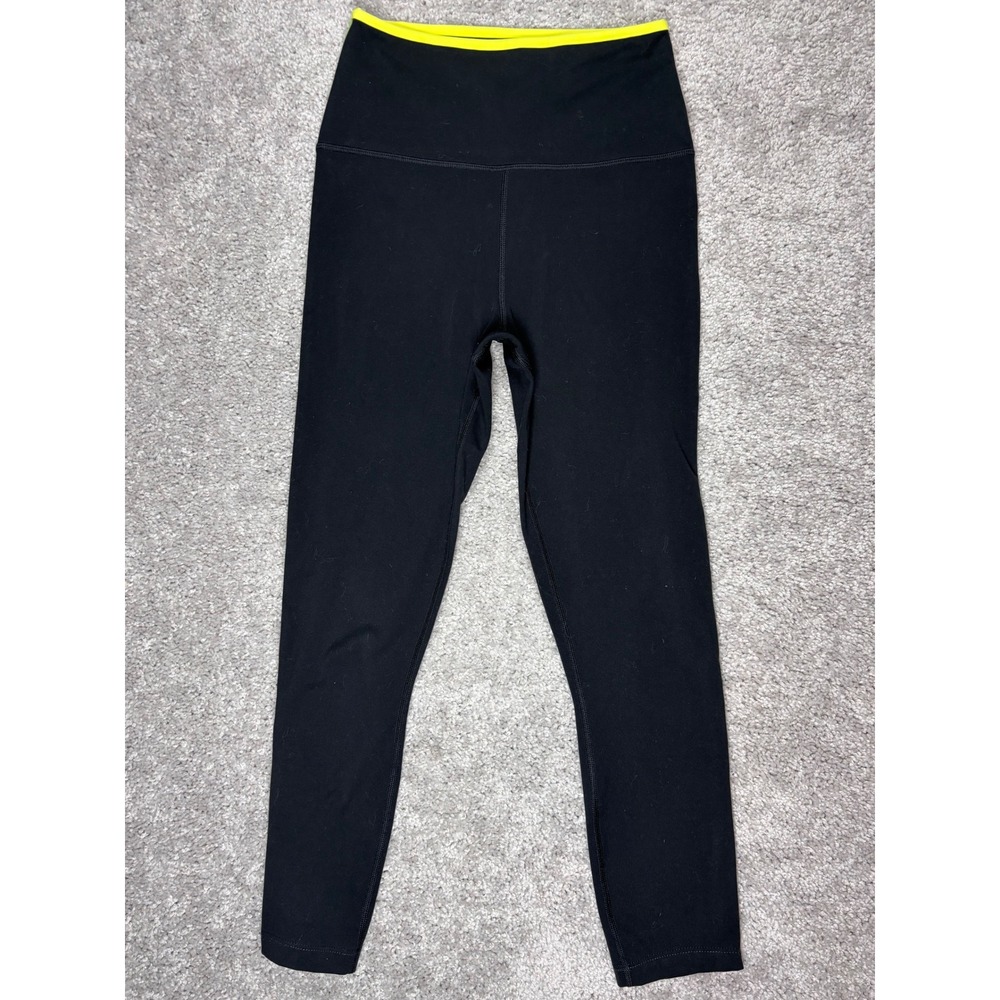 Spiritual Gangster Womens High Waist Leggings Black Neon Stripe Small RN136981